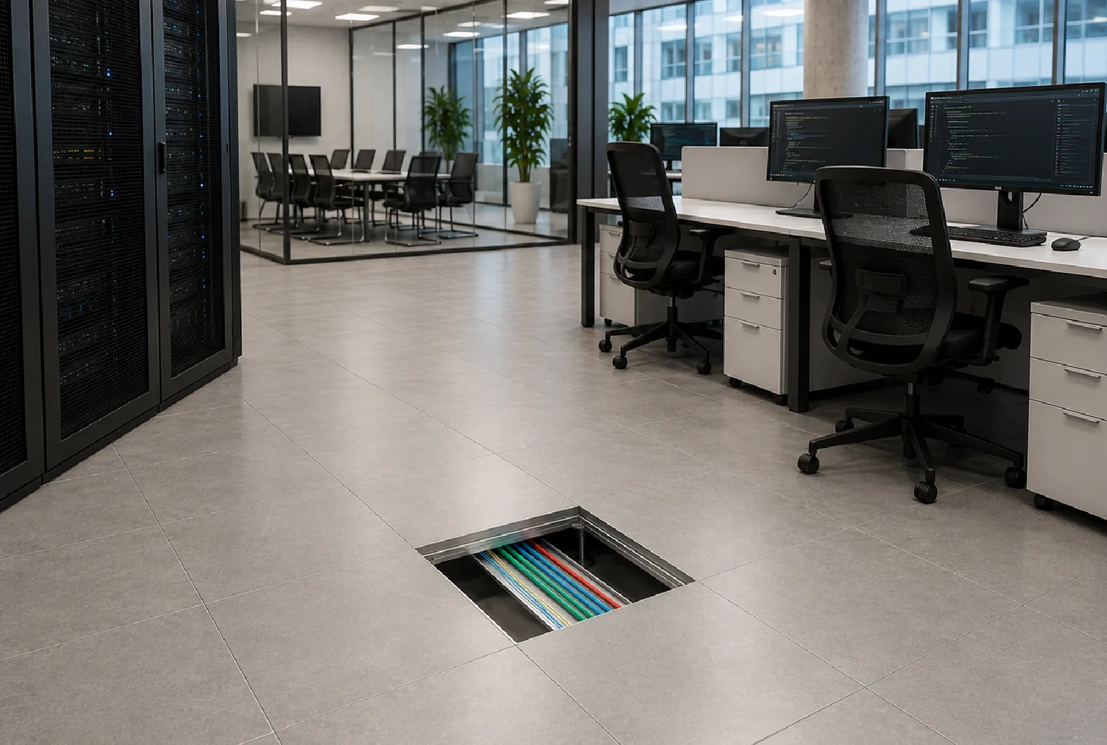 ¿Por qué el suelo técnico es imprescindible en una sala de control actual?
